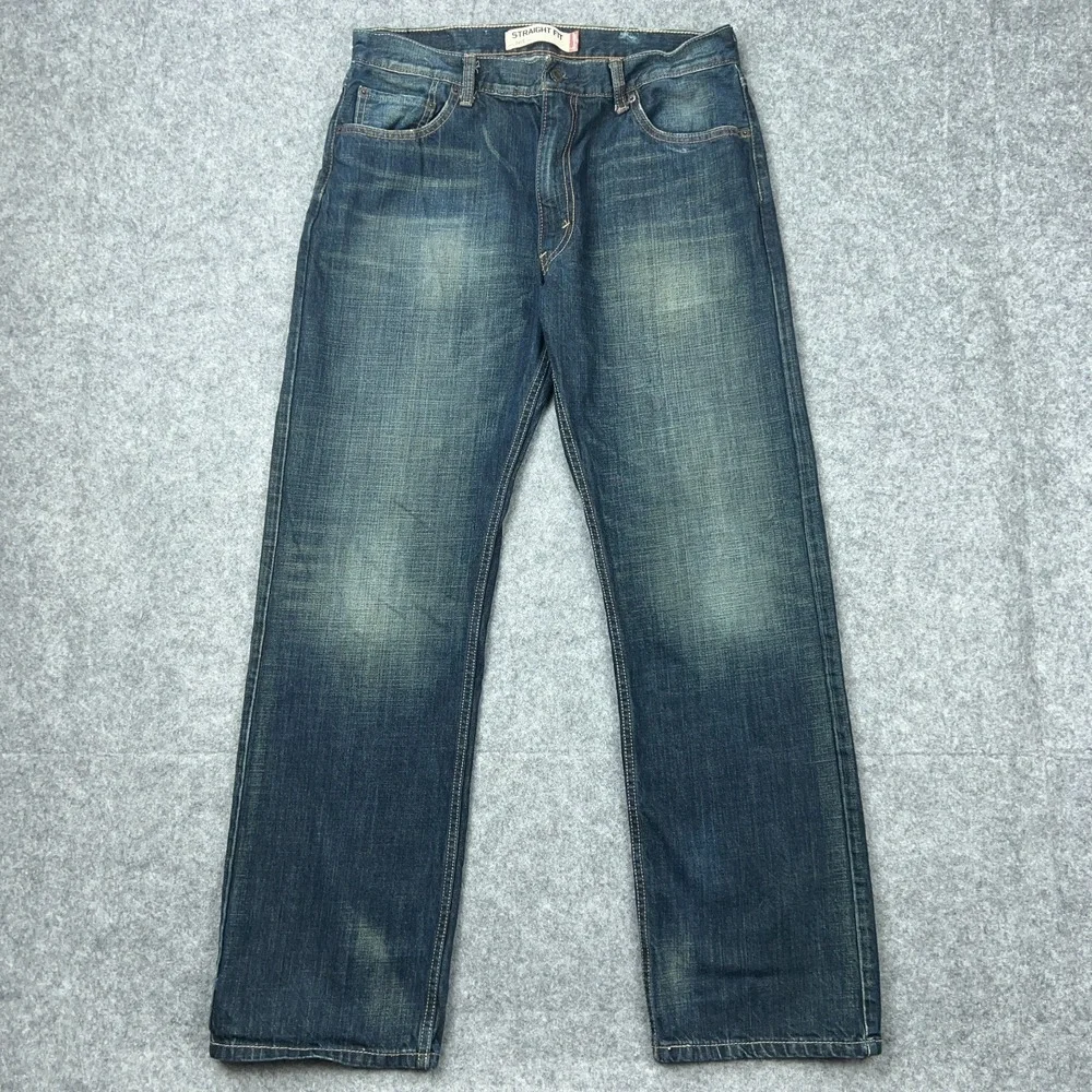 VTG Levi's Jeans Men‎ 36x32 Blue 505 Straight Regular Faded Whisker Denim Pants